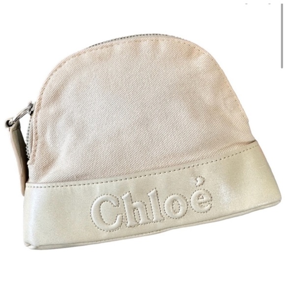 Chloé Linen Canvas Bag / Cosmetic Pouch - Picture 1 of 11